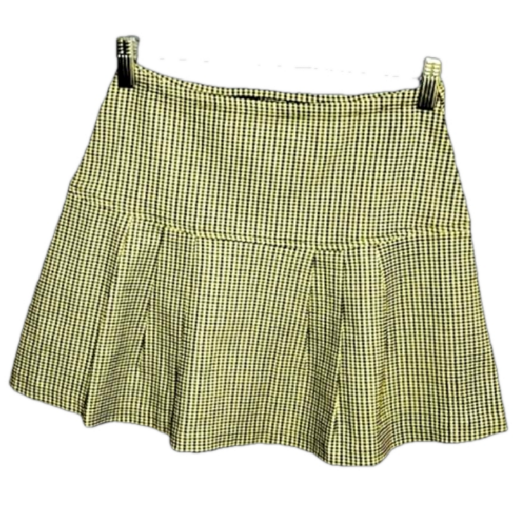 V&X  beige plaid mini skirt